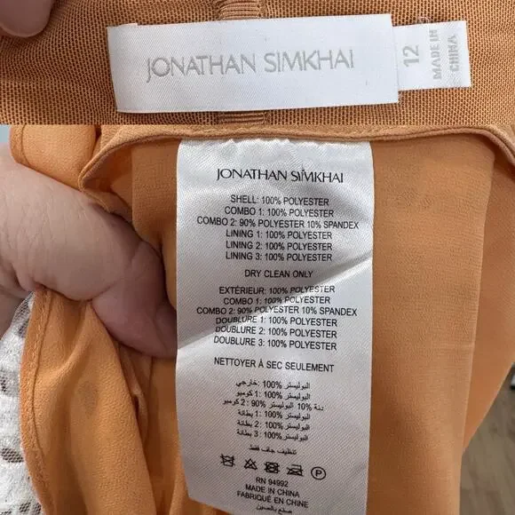 Jonathan Simkhai Jamie Dress White Fossil Guipure Lace Wedding Party LWD Size 12 - Picture 10 of 16